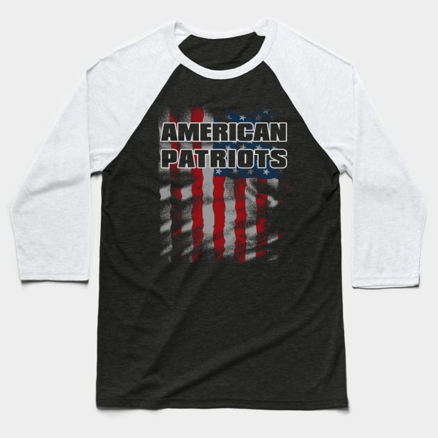 AMERICAN PATRIOTS' FLAG Baseball T-Shirt by ejsulu